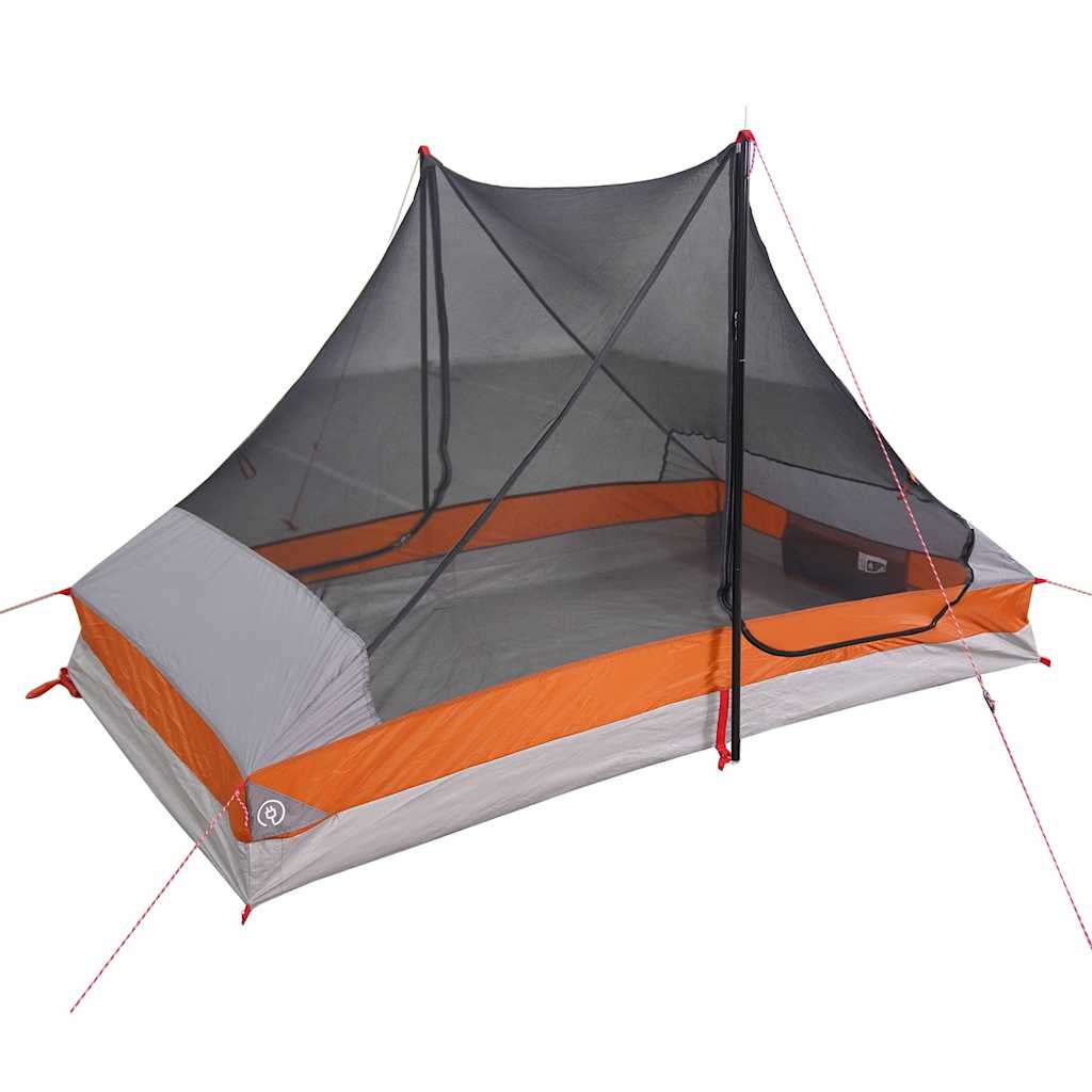 Tenda da Campeggio 2 Persone Grigio Impermeabile