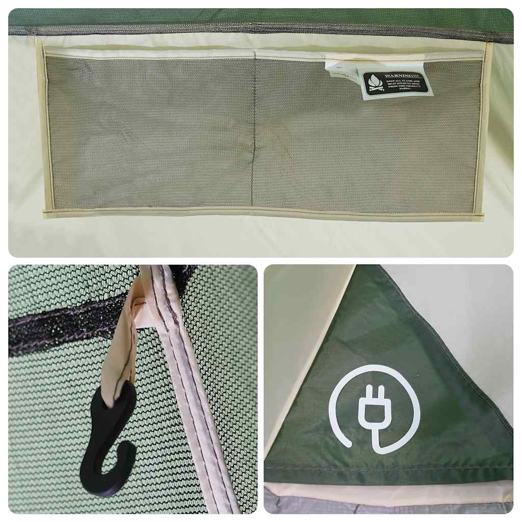Tenda Familiare Tipi per 6 Persone Verde Impermeabile