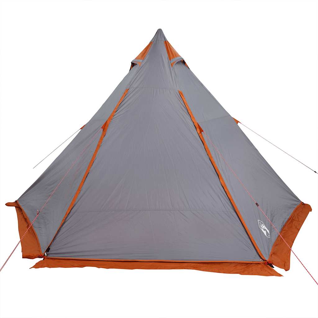 Tenda Familiare Tipi 6 Persone Grigia e Arancione Impermeabile