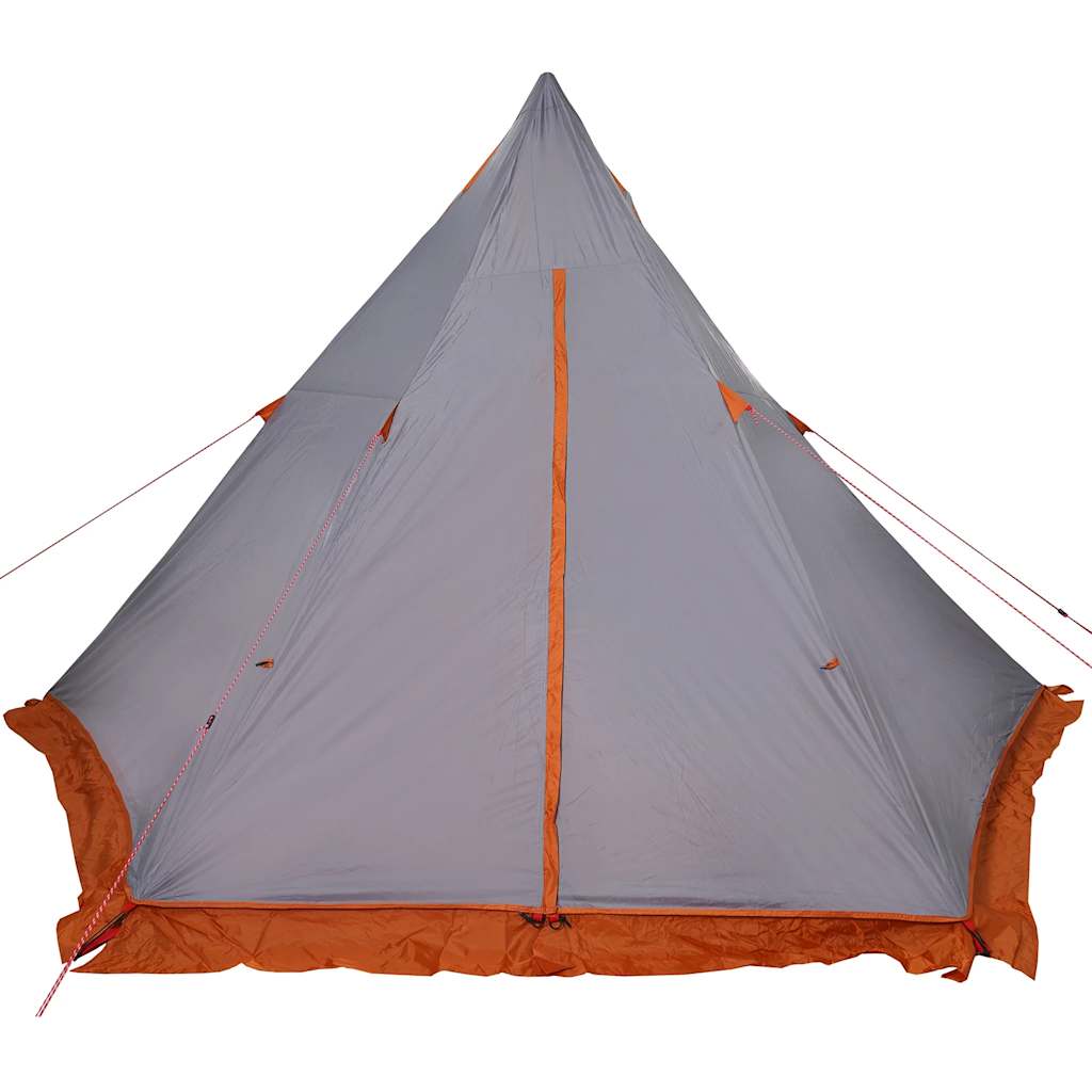 Tenda Familiare Tipi 6 Persone Grigia e Arancione Impermeabile
