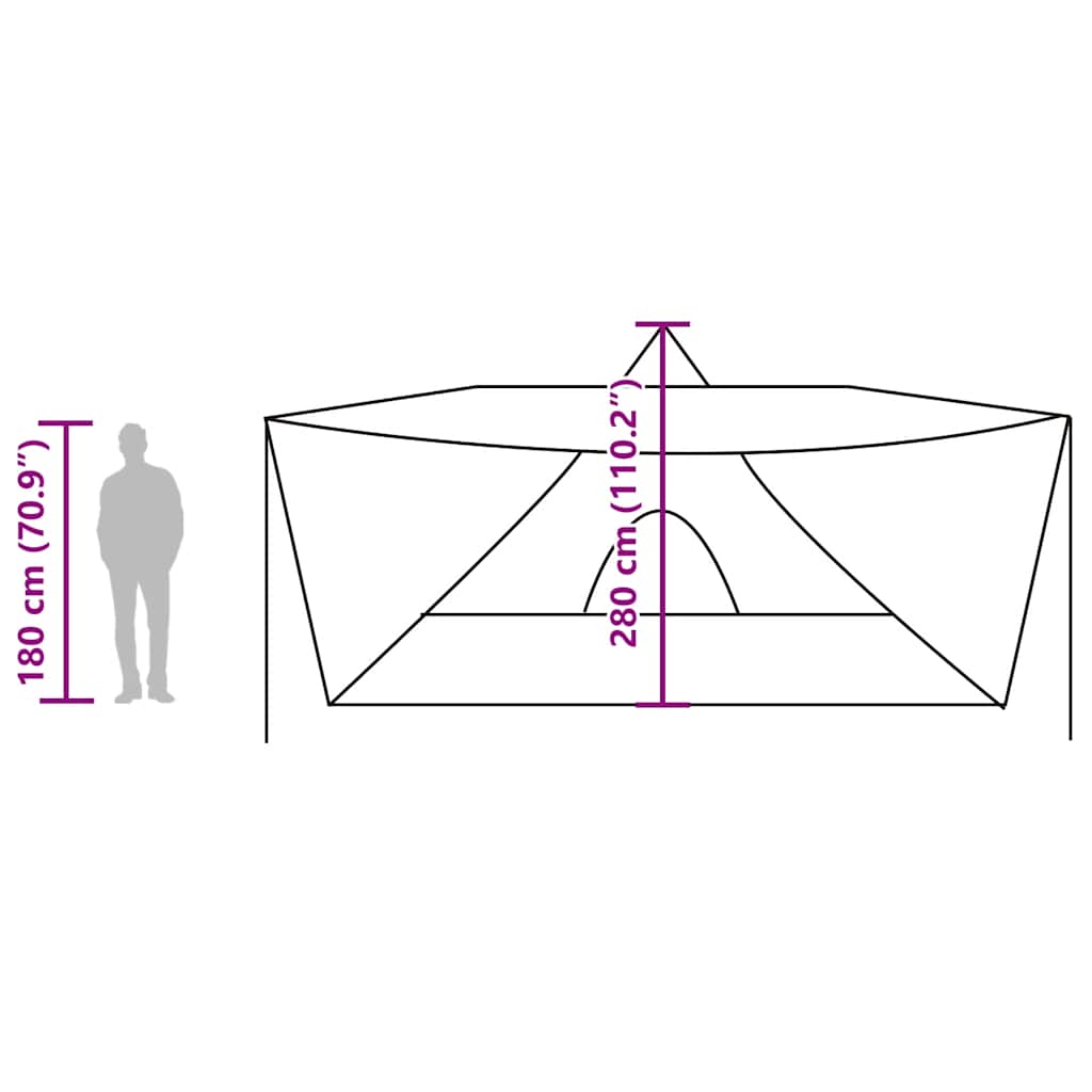 Tenda Familiare Tipi per 8 Persone Verde Impermeabile