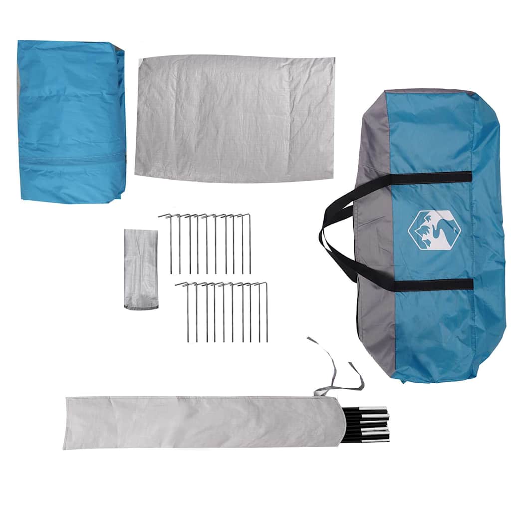 Tenda Familiare Tipi per 8 Persone Blu Impermeabile