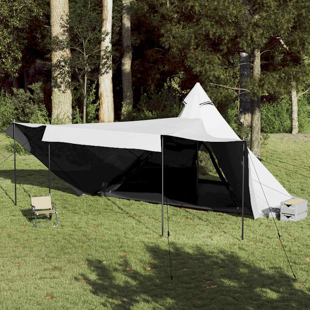 Tenda Familiare Tipi 8 Persone Bianca Tessuto Impermeabile