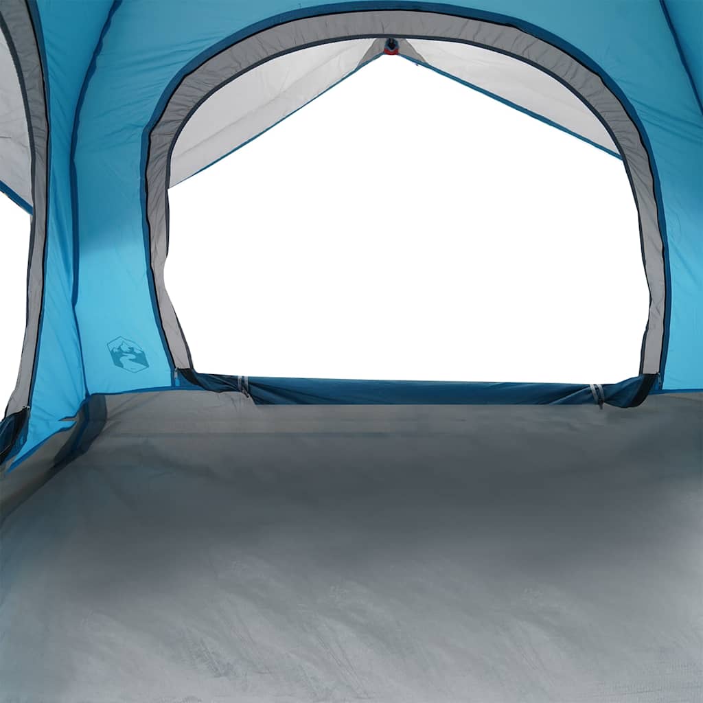 Tenda da Campeggio a Cabina per 4 Persone Blu Impermeabile