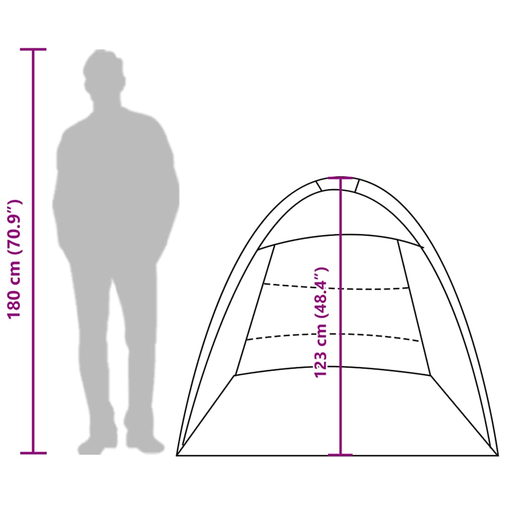 Tenda da Spiaggia 3 Persone Azzurra Impermeabile