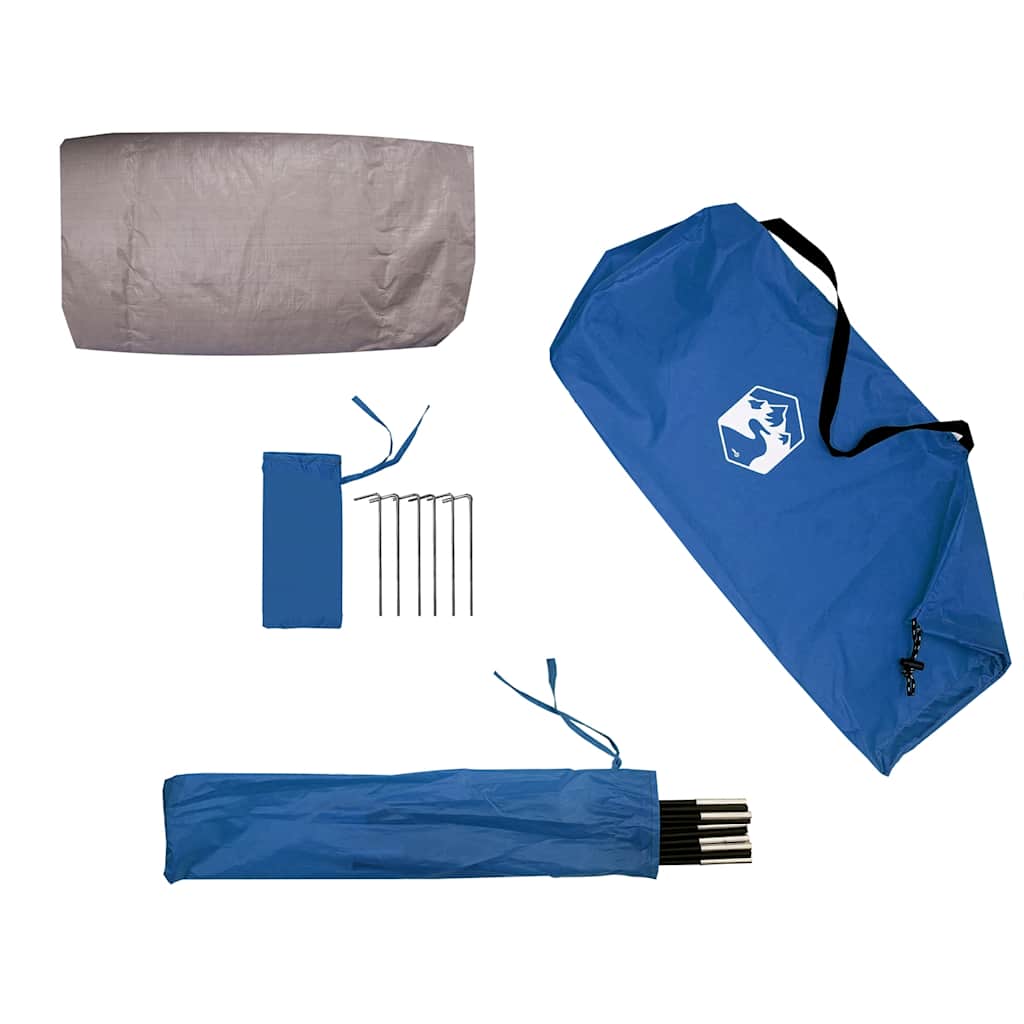 Tenda da Spiaggia 3 Persone Azzurra Impermeabile