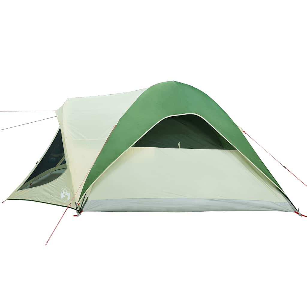 Tenda Familiare a Tunnel per 6 Persone Verde Impermeabile