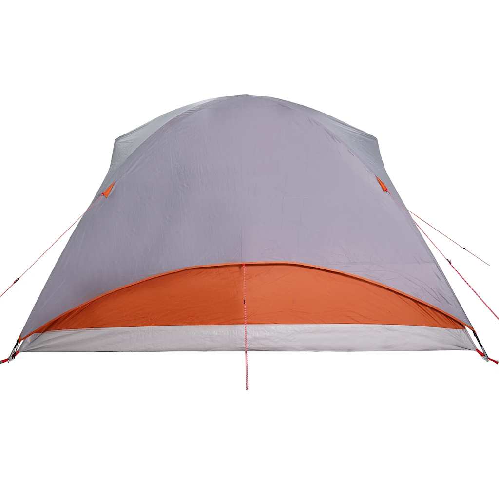 Tenda Familiare a Tunnel 6Persone Grigia Arancione Impermeabile