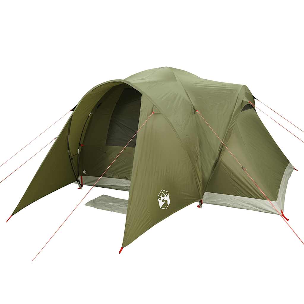 Tenda Familiare a Cupola 6 Persone Verde Oliva Impermeabile