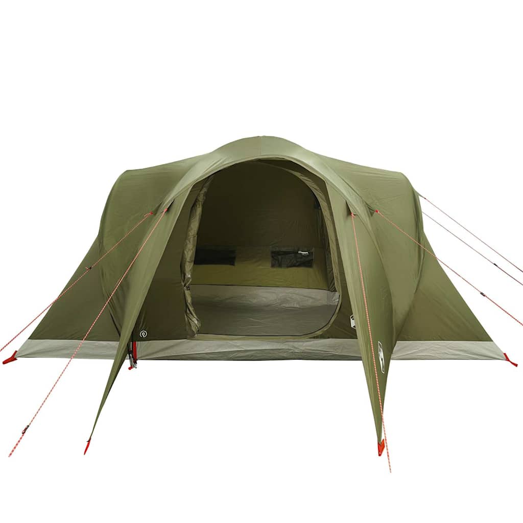 Tenda Familiare a Cupola 6 Persone Verde Oliva Impermeabile