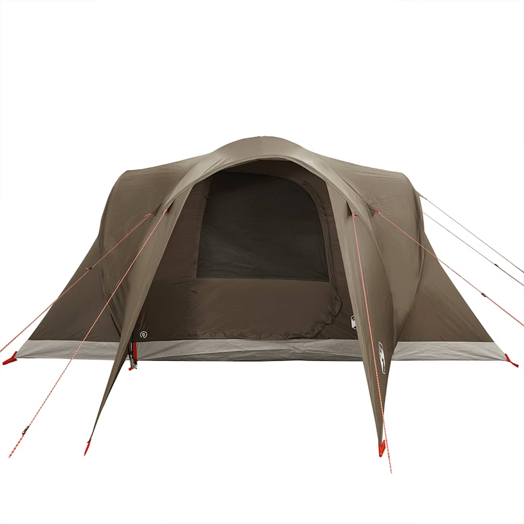 Tenda da Campeggio a Cupola per 6 Persone Marrone Impermeabile