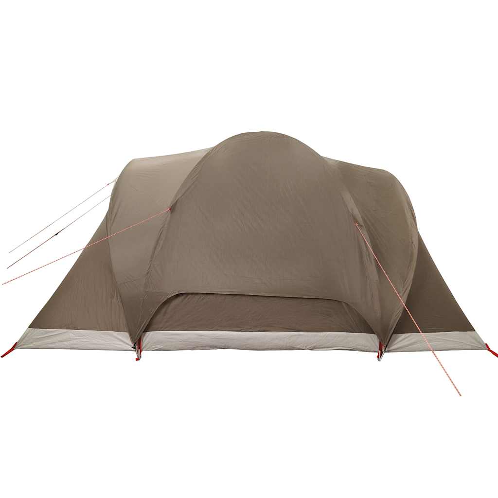 Tenda da Campeggio a Cupola per 6 Persone Marrone Impermeabile