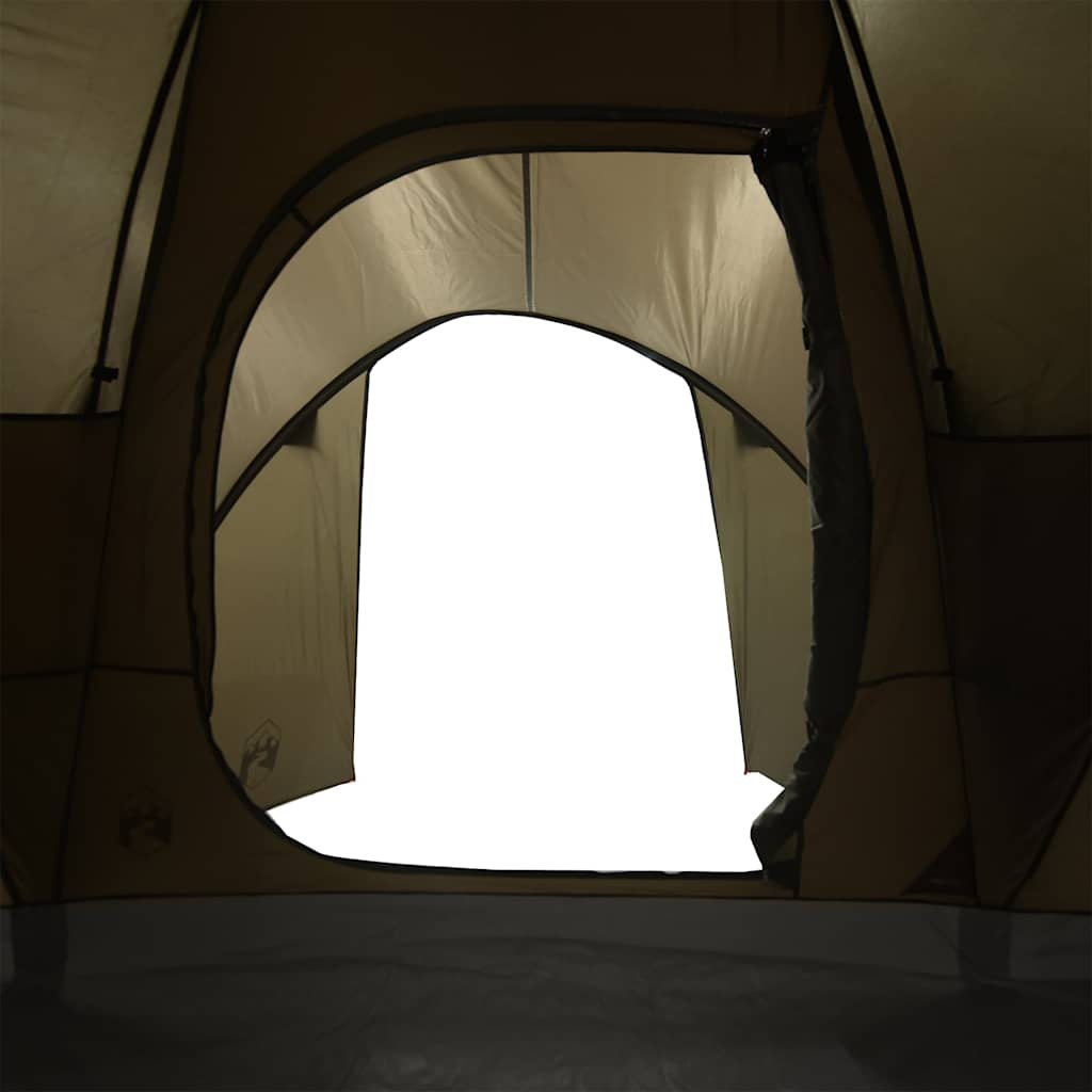 Tenda da Campeggio a Cupola per 6 Persone Marrone Impermeabile