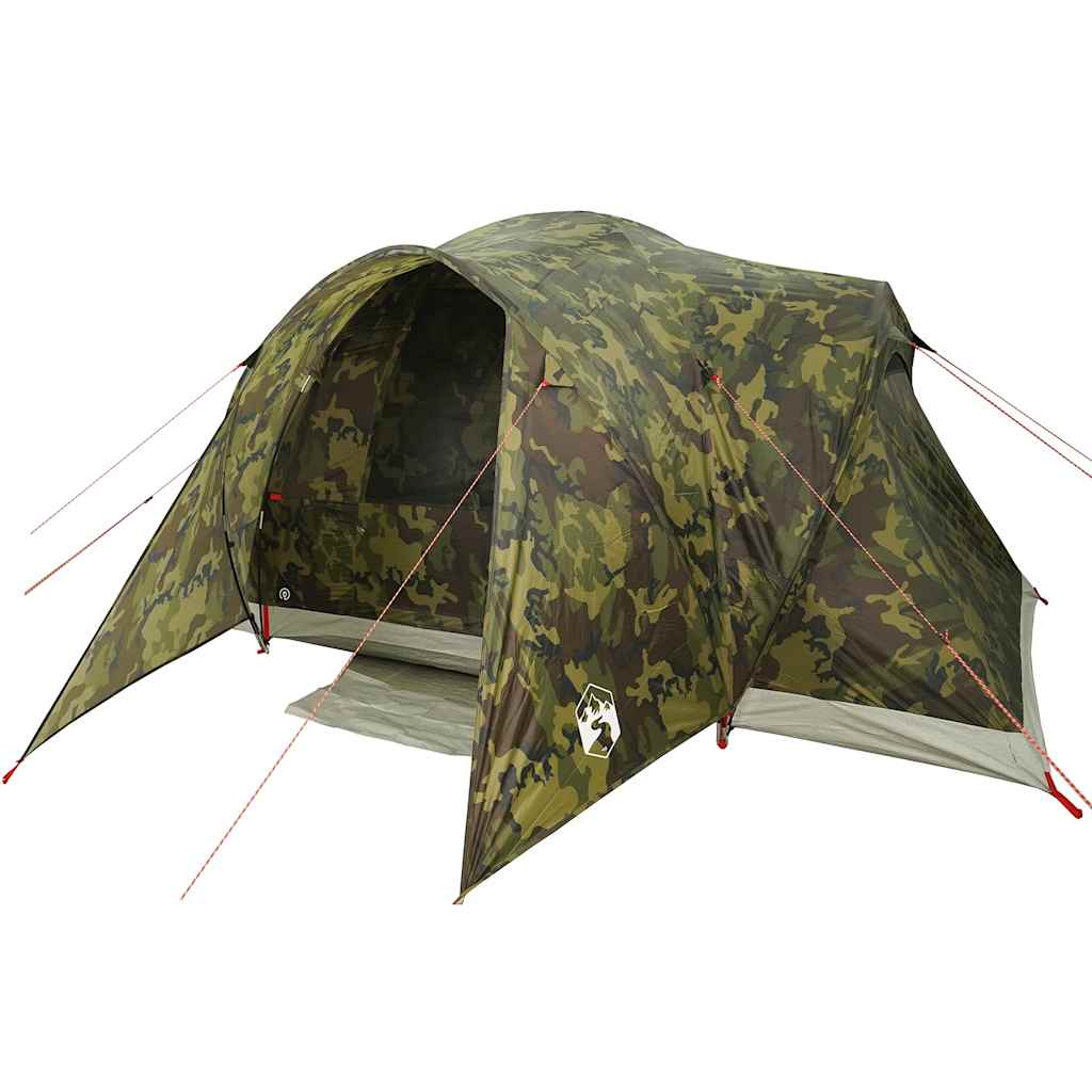 Tenda da Campeggio a Cupola per 6 Persone Mimetica Impermeabile