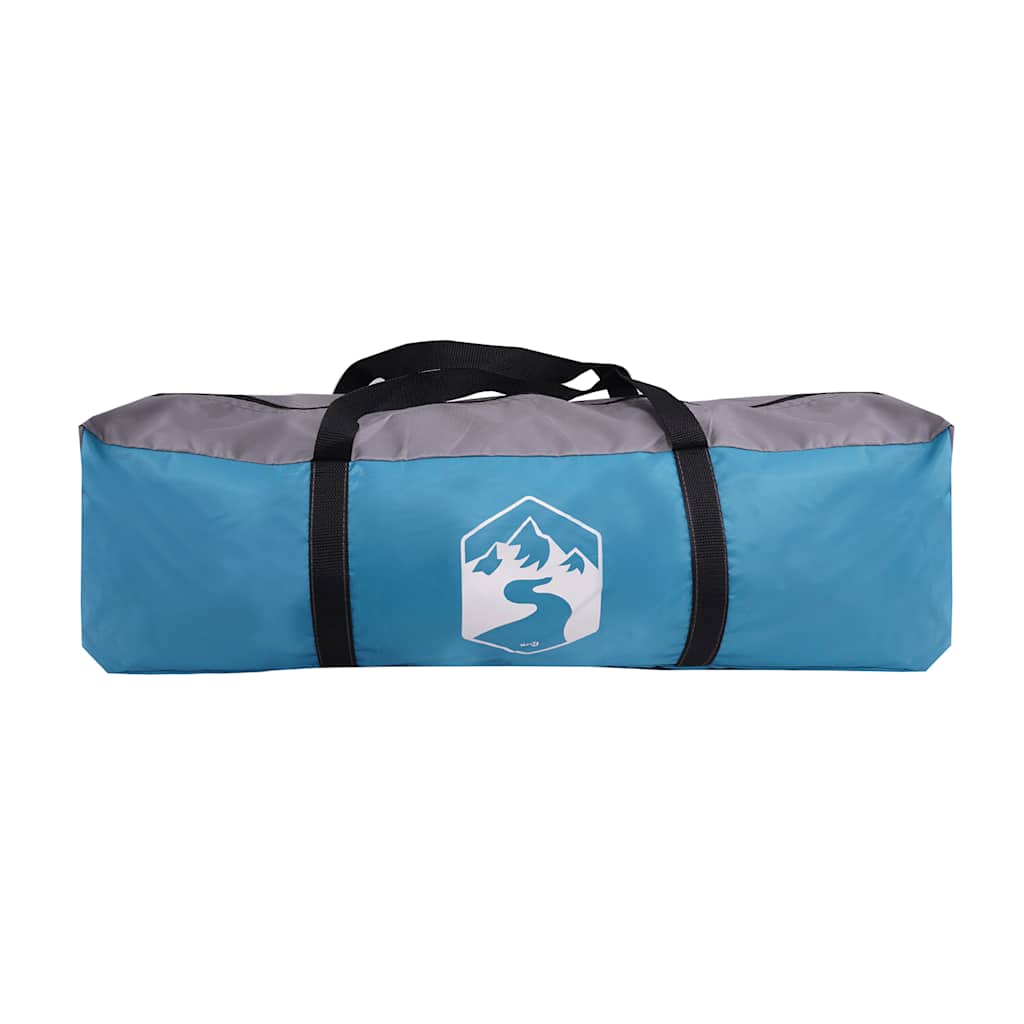 Tenda da Campeggio a Cupola per 4 Persone Blu Impermeabile