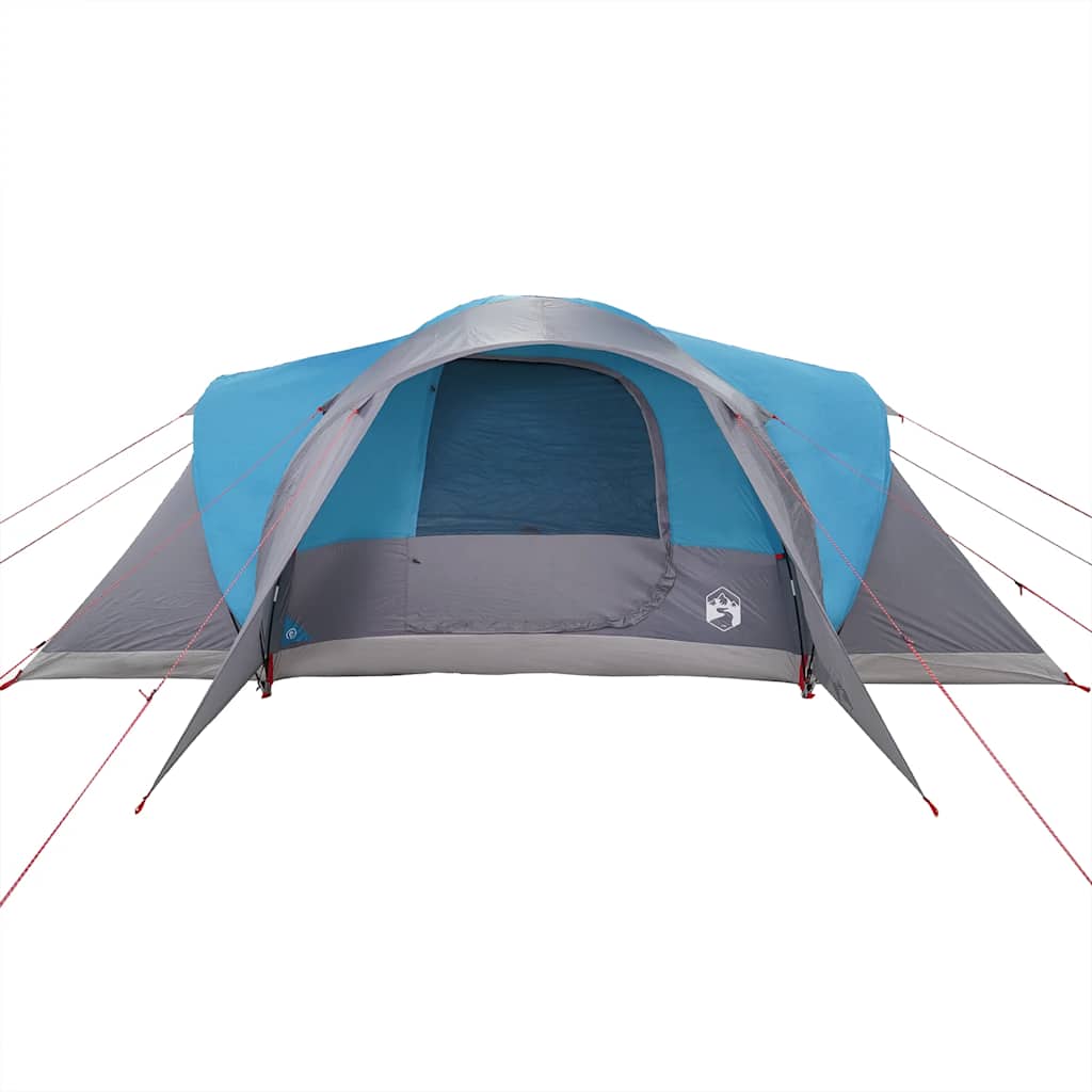 Tenda da Campeggio a Cupola per 4 Persone Blu Impermeabile