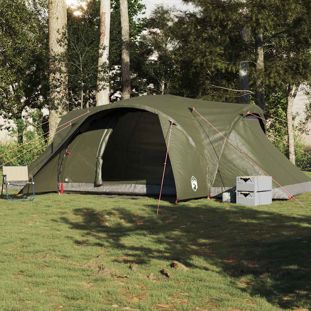 Tenda Familiare a Cupola 6 Persone Verde Oliva Impermeabile