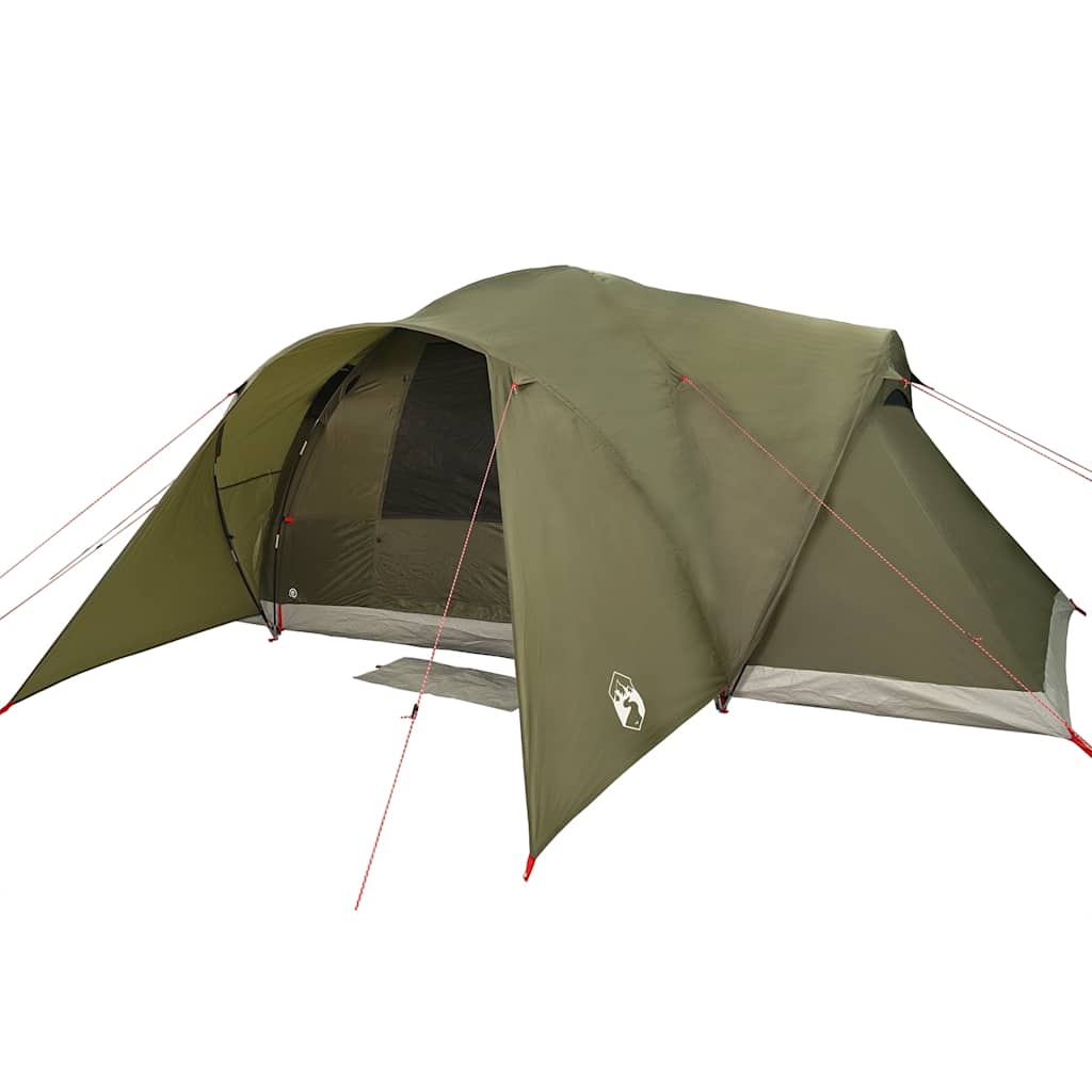 Tenda Familiare a Cupola 6 Persone Verde Oliva Impermeabile