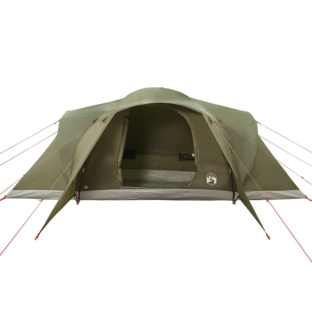 Tenda Familiare a Cupola 6 Persone Verde Oliva Impermeabile