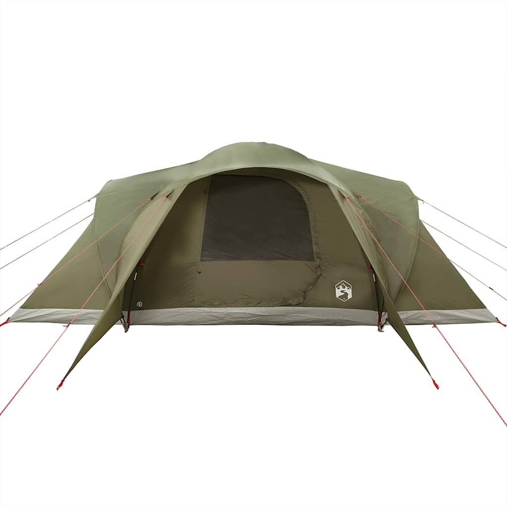 Tenda Familiare a Cupola 6 Persone Verde Oliva Impermeabile
