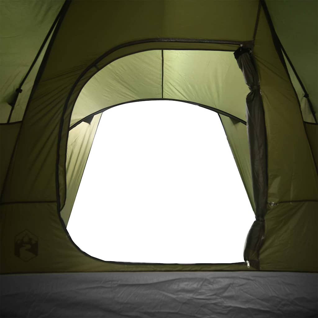 Tenda Familiare a Cupola 6 Persone Verde Oliva Impermeabile