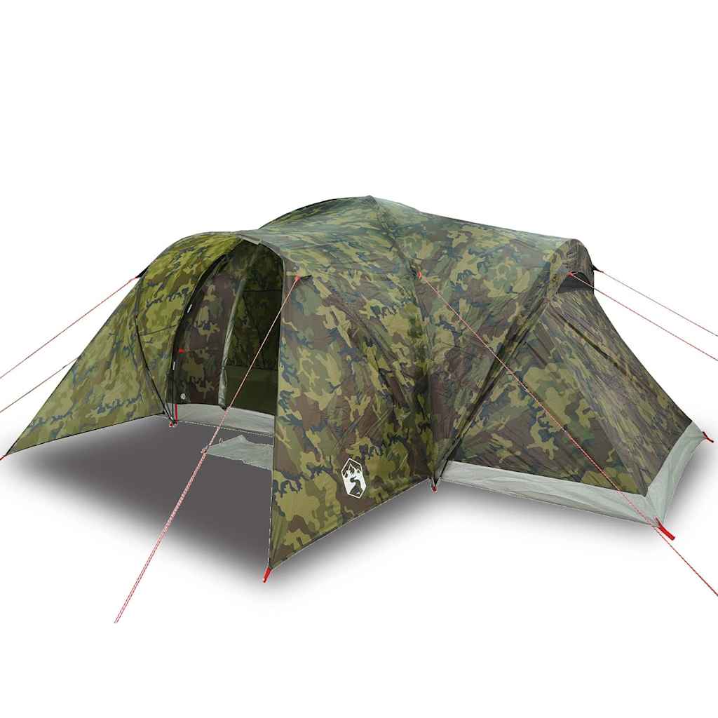 Tenda da Campeggio a Cupola per 6 Persone Mimetica Impermeabile