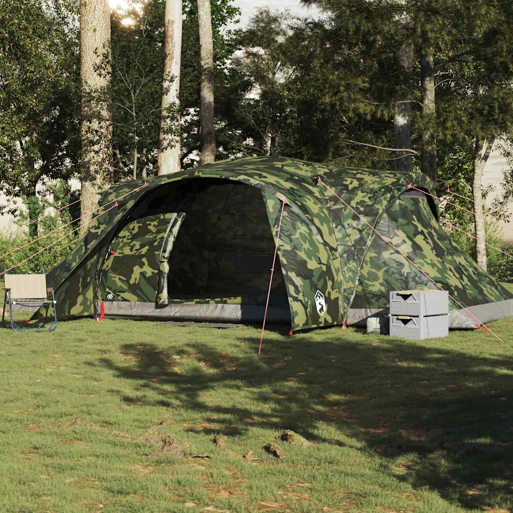 Tenda da Campeggio a Cupola per 6 Persone Mimetica Impermeabile