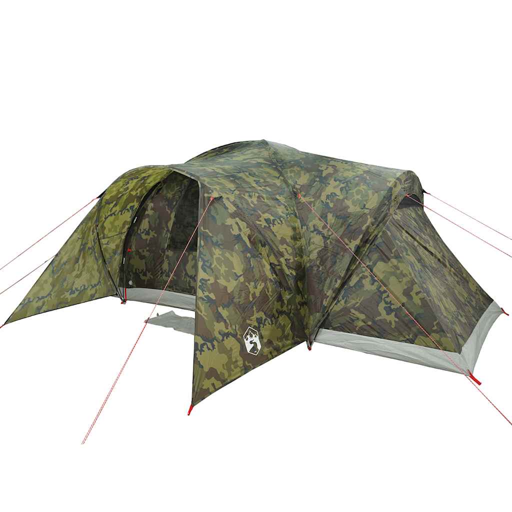 Tenda da Campeggio a Cupola per 6 Persone Mimetica Impermeabile