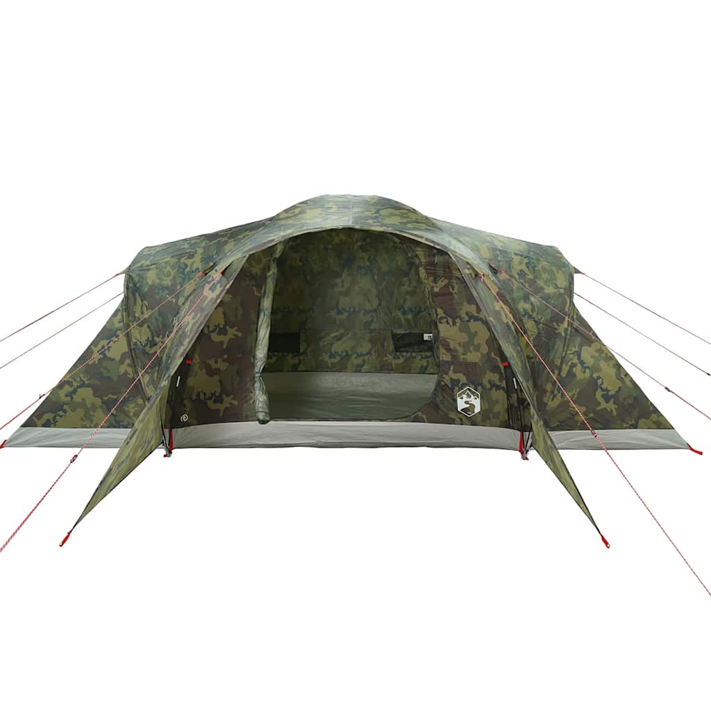 Tenda da Campeggio a Cupola per 6 Persone Mimetica Impermeabile