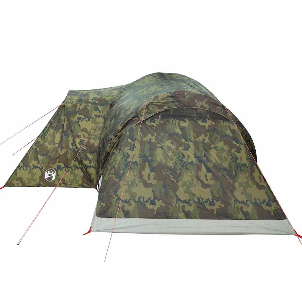 Tenda da Campeggio a Cupola per 6 Persone Mimetica Impermeabile