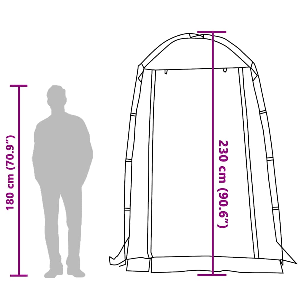 Tenda per Toilette Grigio e Arancione Impermeabile