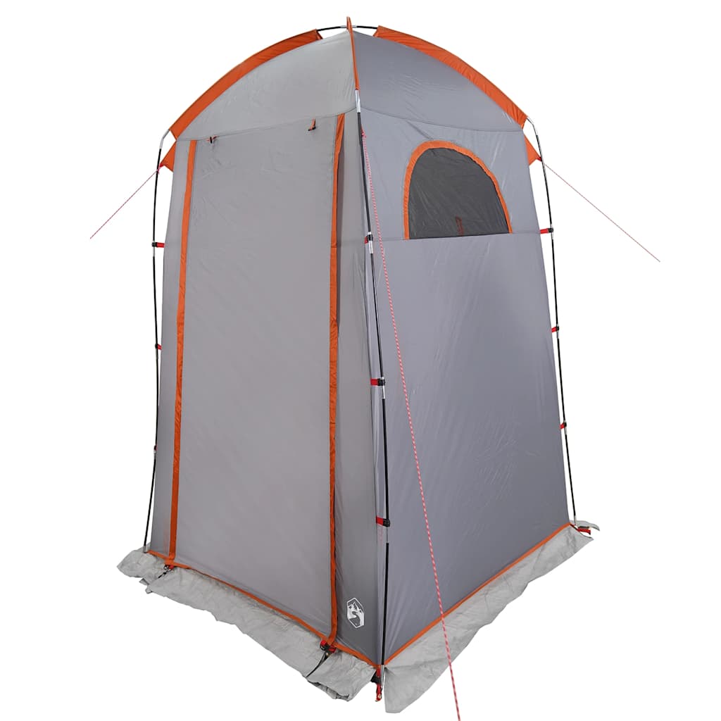 Tenda per Toilette Grigio e Arancione Impermeabile