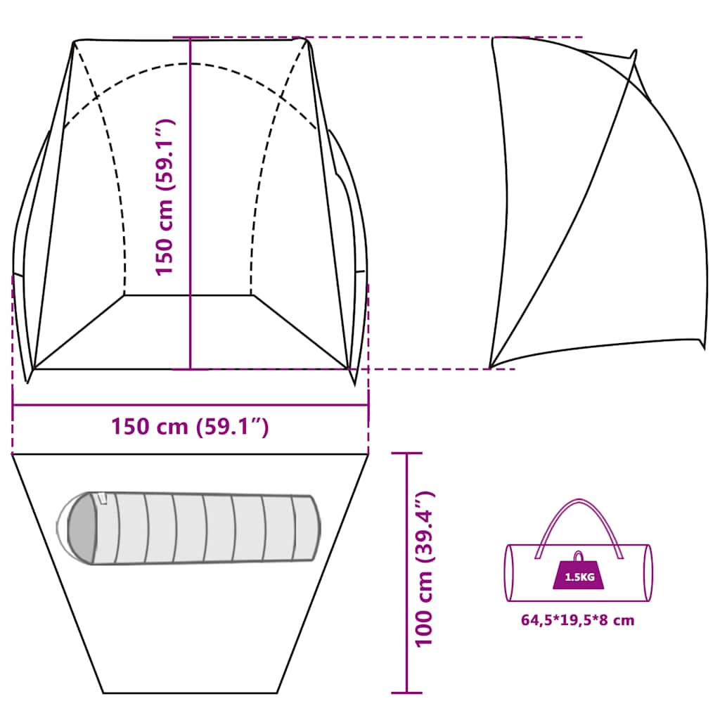 Tenda da Pesca Mimetica Impermeabile