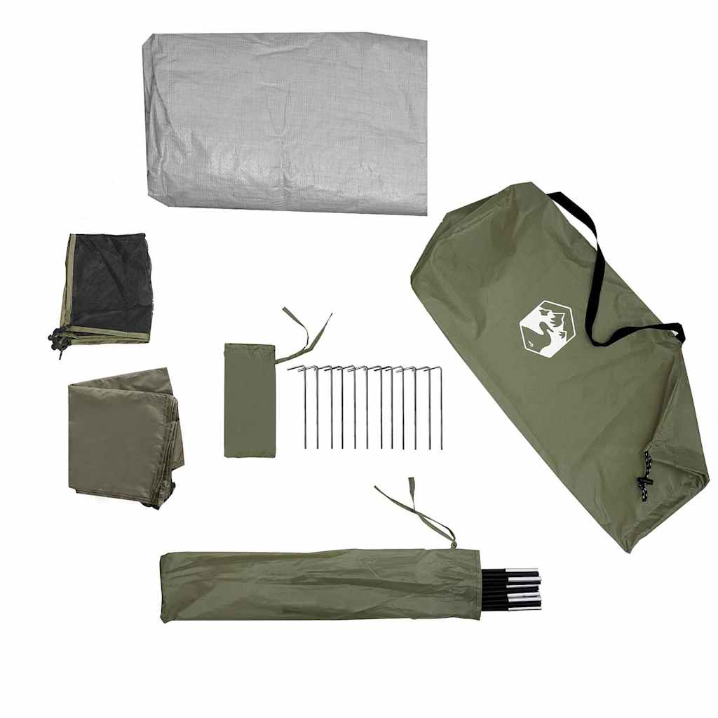 Tenda da Pesca per 2 Persone Verde Oliva Impermeabile