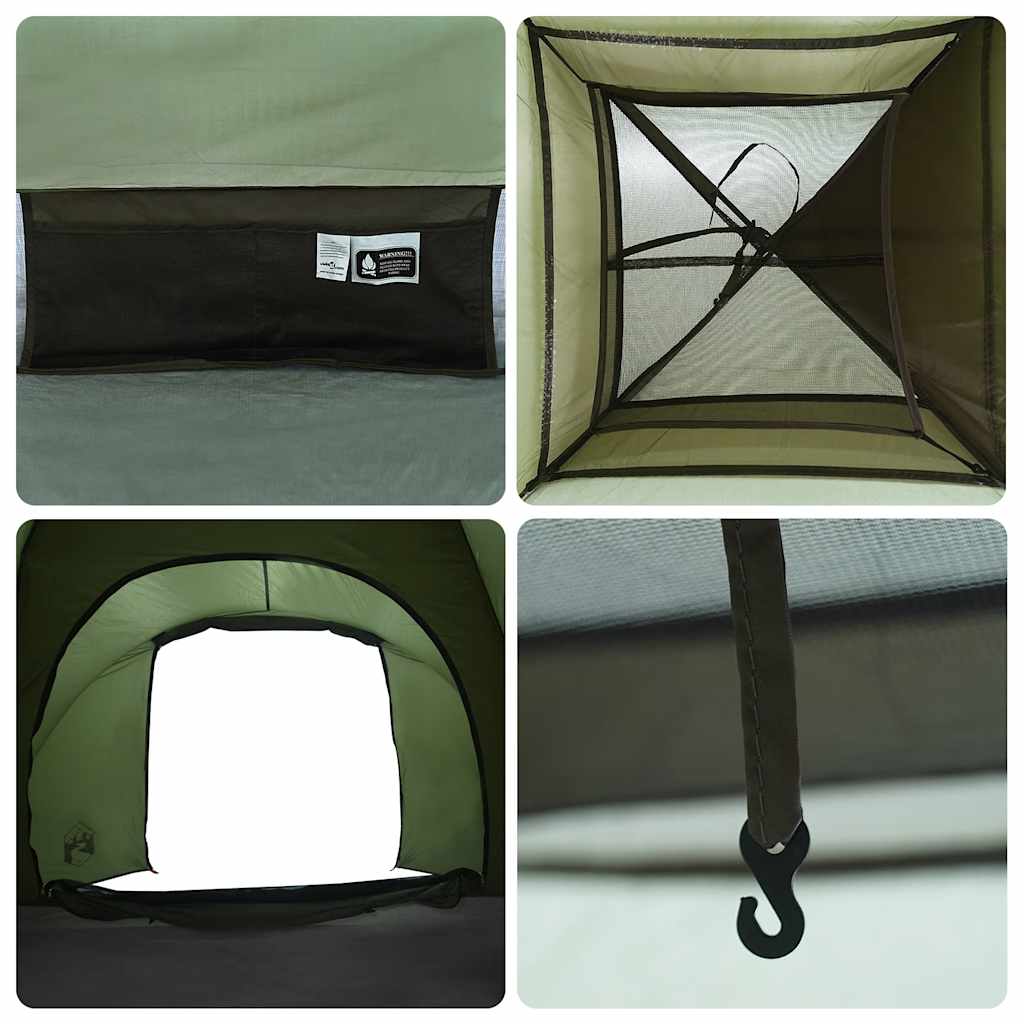 Tenda da Pesca per 2 Persone Verde Oliva Impermeabile