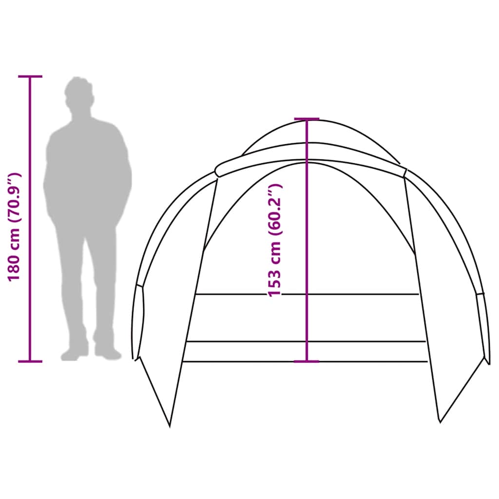 Tenda da Pesca per 2 Persone Verde Oliva Impermeabile