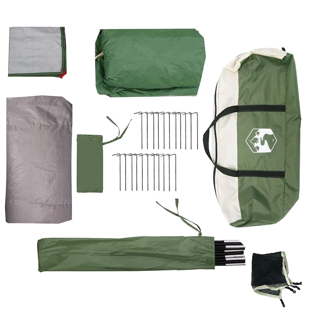 Tenda da Campeggio per Auto per 4 Persone Verde Impermeabile