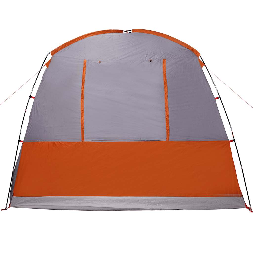 Tenda da Campeggio 4 Persone Grigio e Arancione Impermeabile