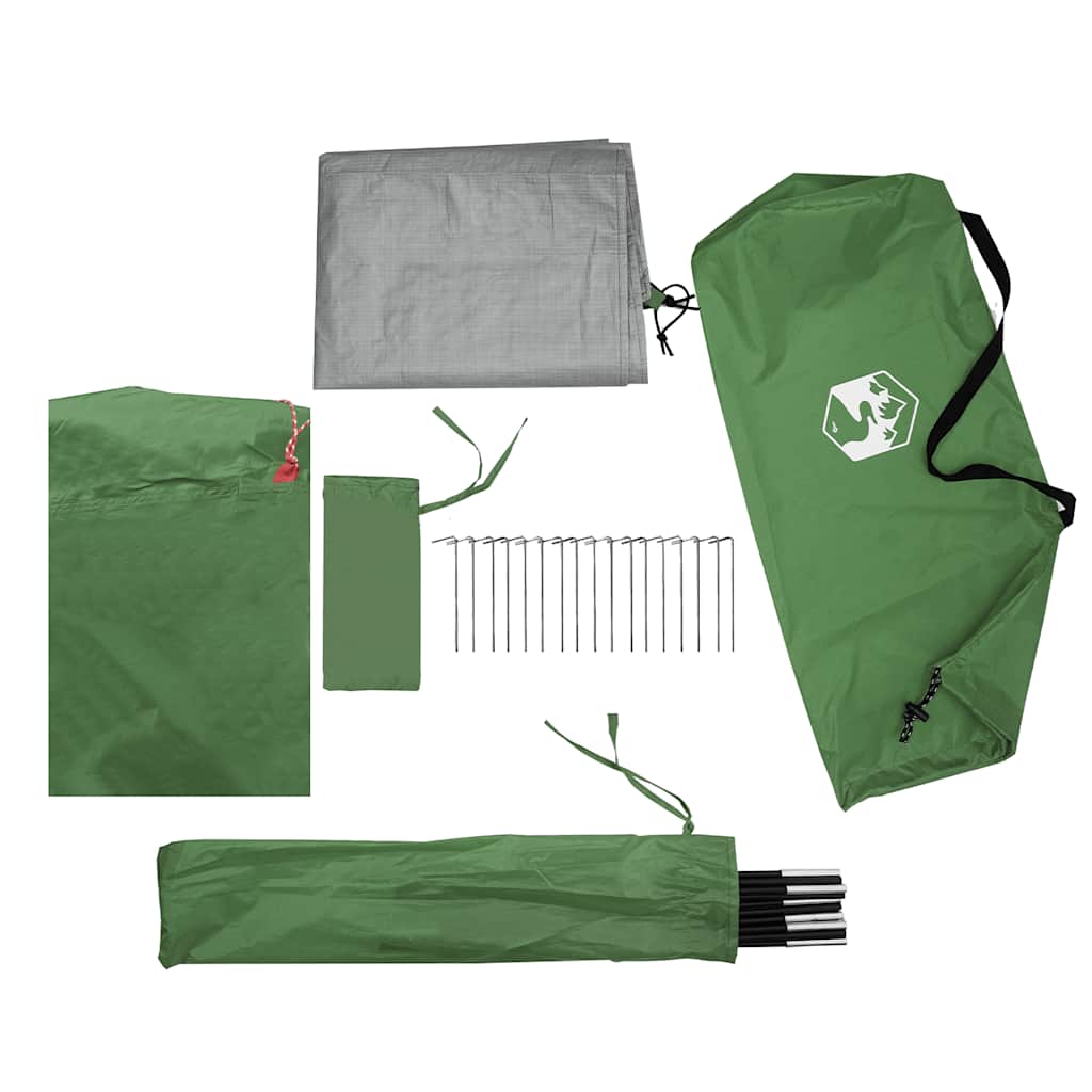 Tenda da Campeggio per Auto per 4 Persone Verde Impermeabile