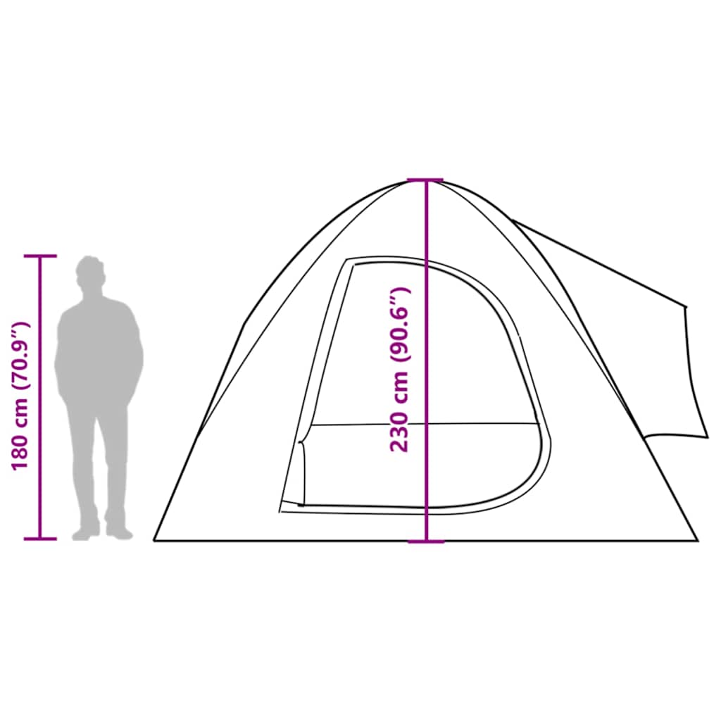 Tenda da Campeggio per Auto per 4 Persone Blu Impermeabile