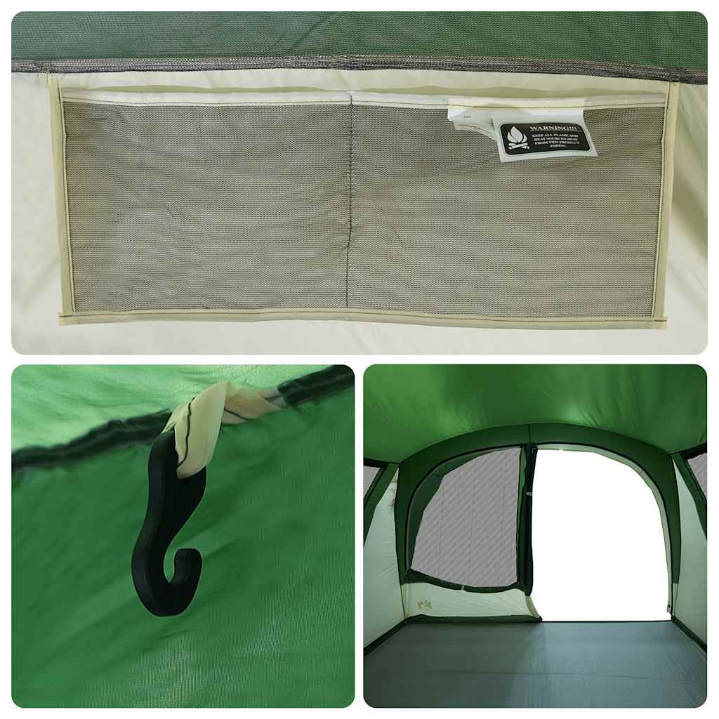 Tenda da Campeggio per Auto per 4 Persone Verde Impermeabile