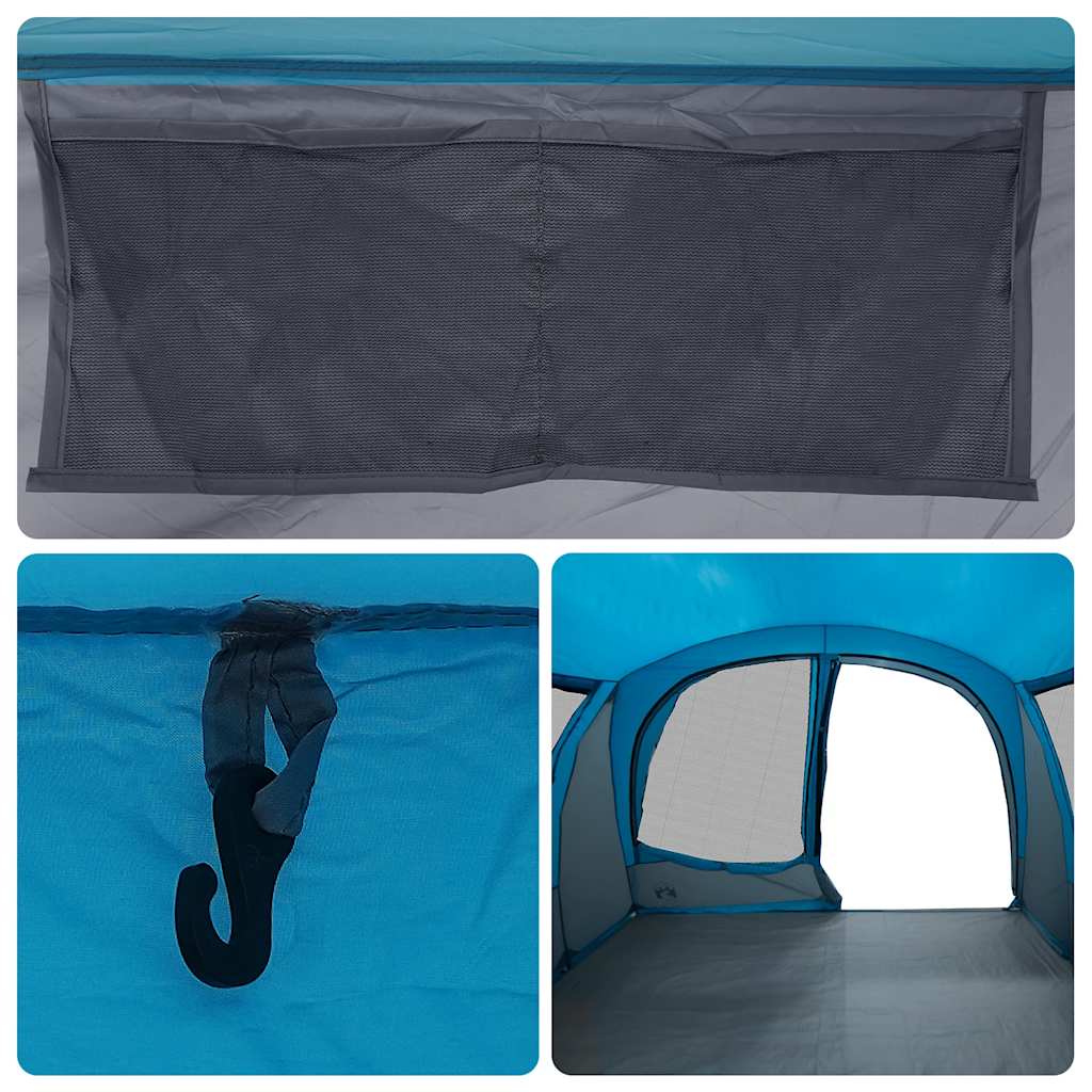 Tenda da Campeggio da Auto per 4 Persone Blu Impermeabile