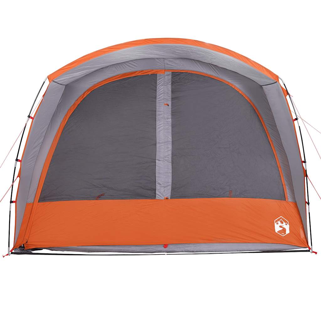 Tenda da Campeggio 4 Persone Grigio e Arancione Impermeabile