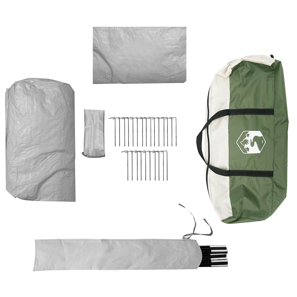 Tenda da Campeggio per Auto per 4 Persone Verde Impermeabile