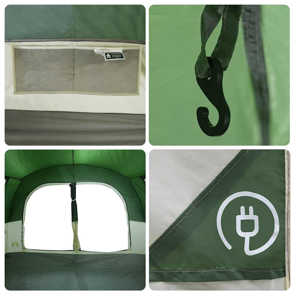 Tenda da Campeggio per Auto per 4 Persone Verde Impermeabile