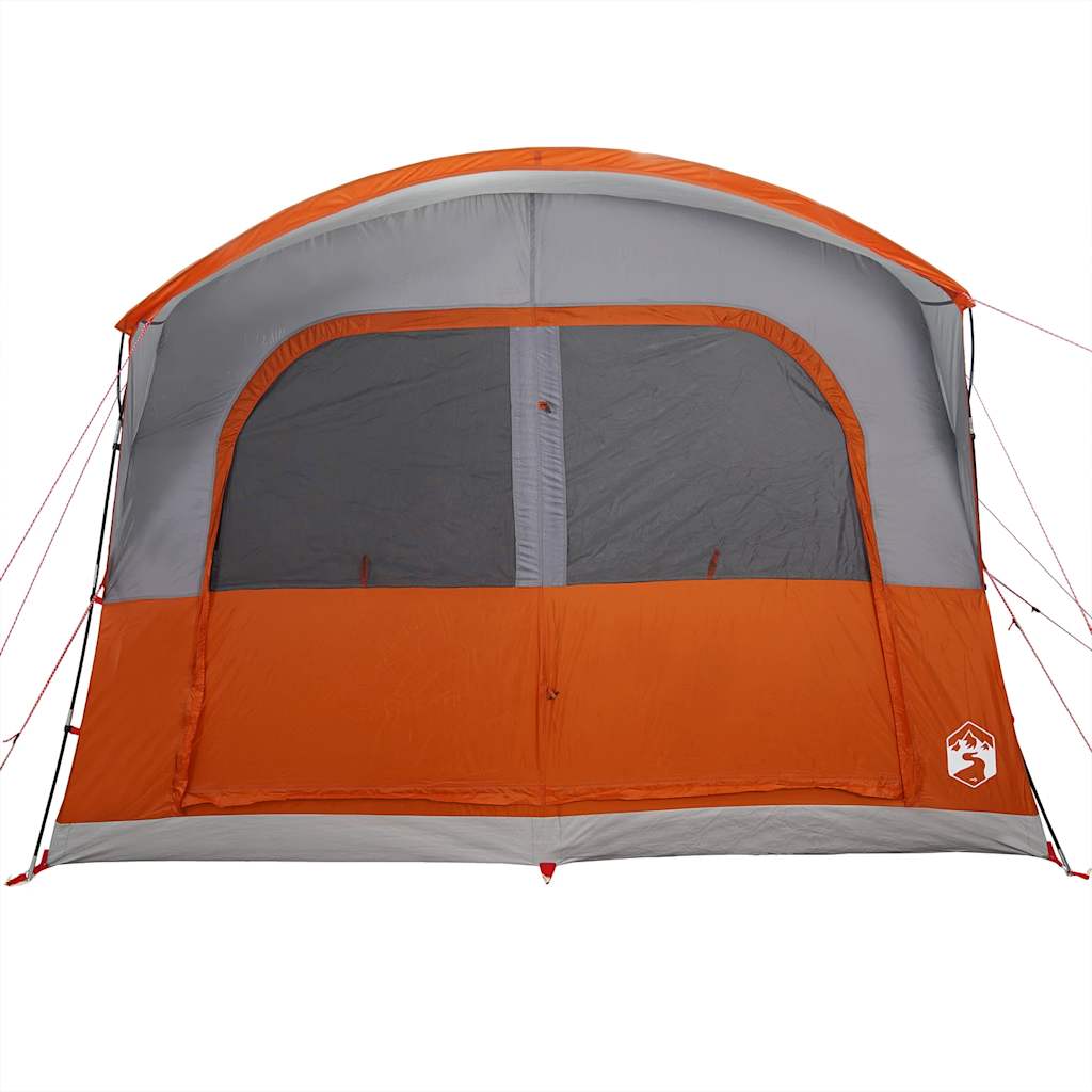 Tenda da Campeggio 4 Persone Grigio e Arancione Impermeabile