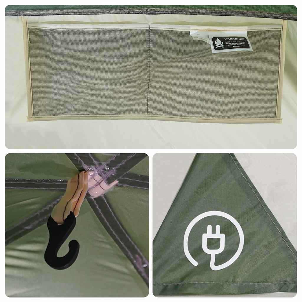 Tenda da Campeggio per Auto per 2 Persone Verde Impermeabile