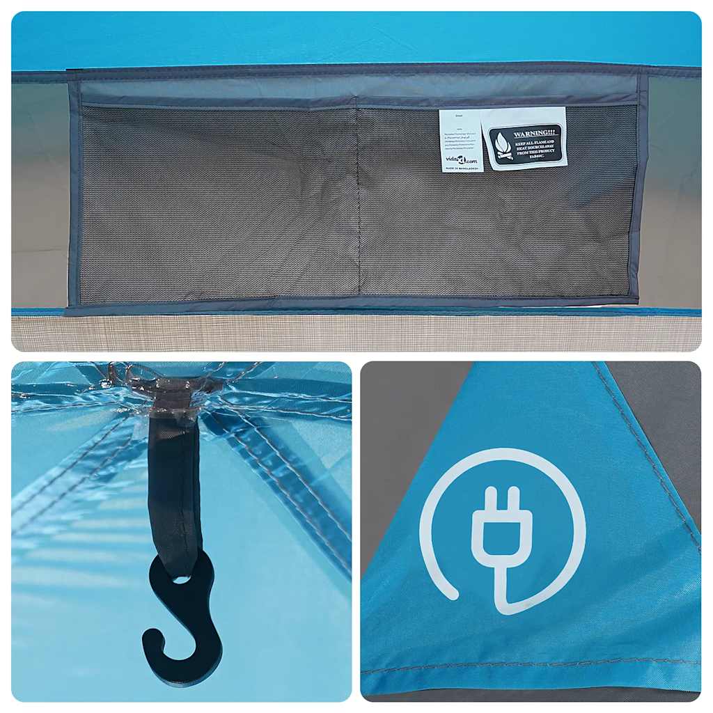 Tenda da Campeggio per Auto per 2 Persone Blu Impermeabile