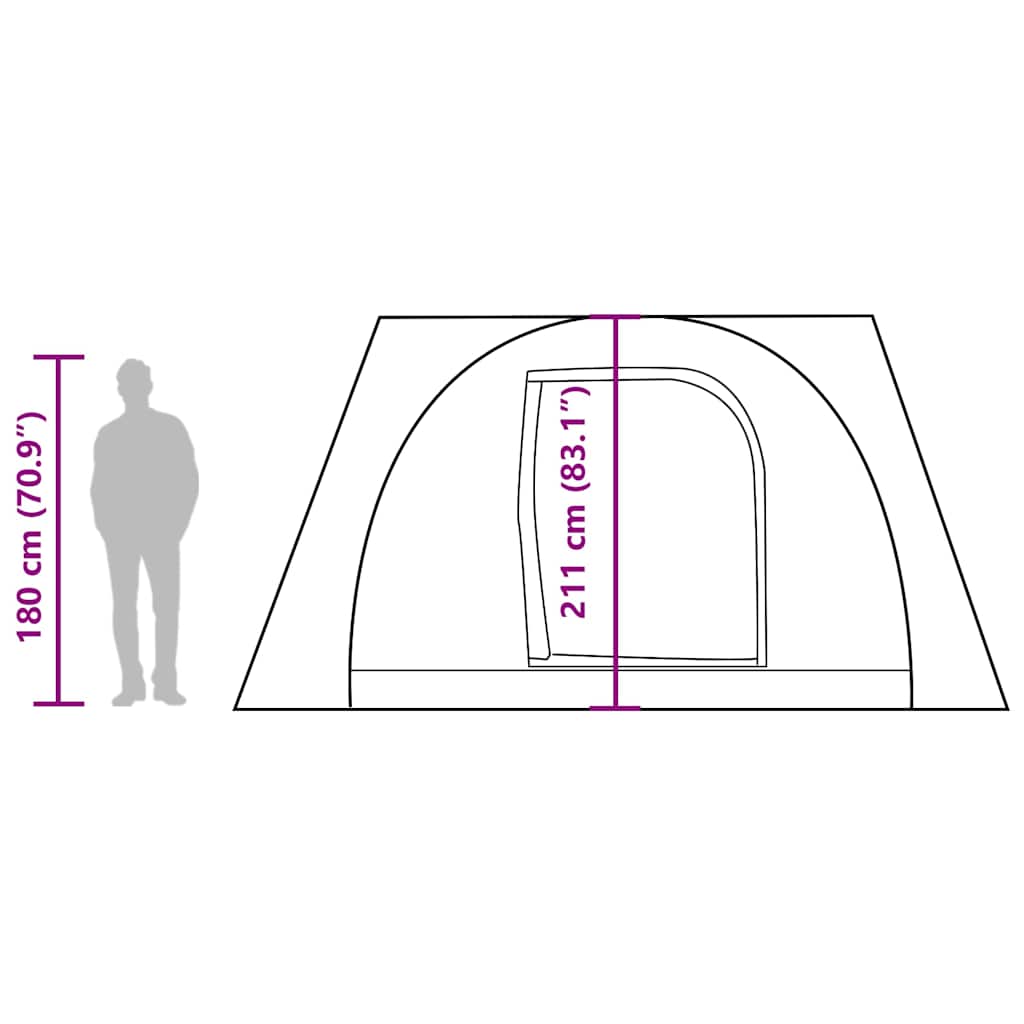Tenda da Campeggio per Auto per 2 Persone Blu Impermeabile