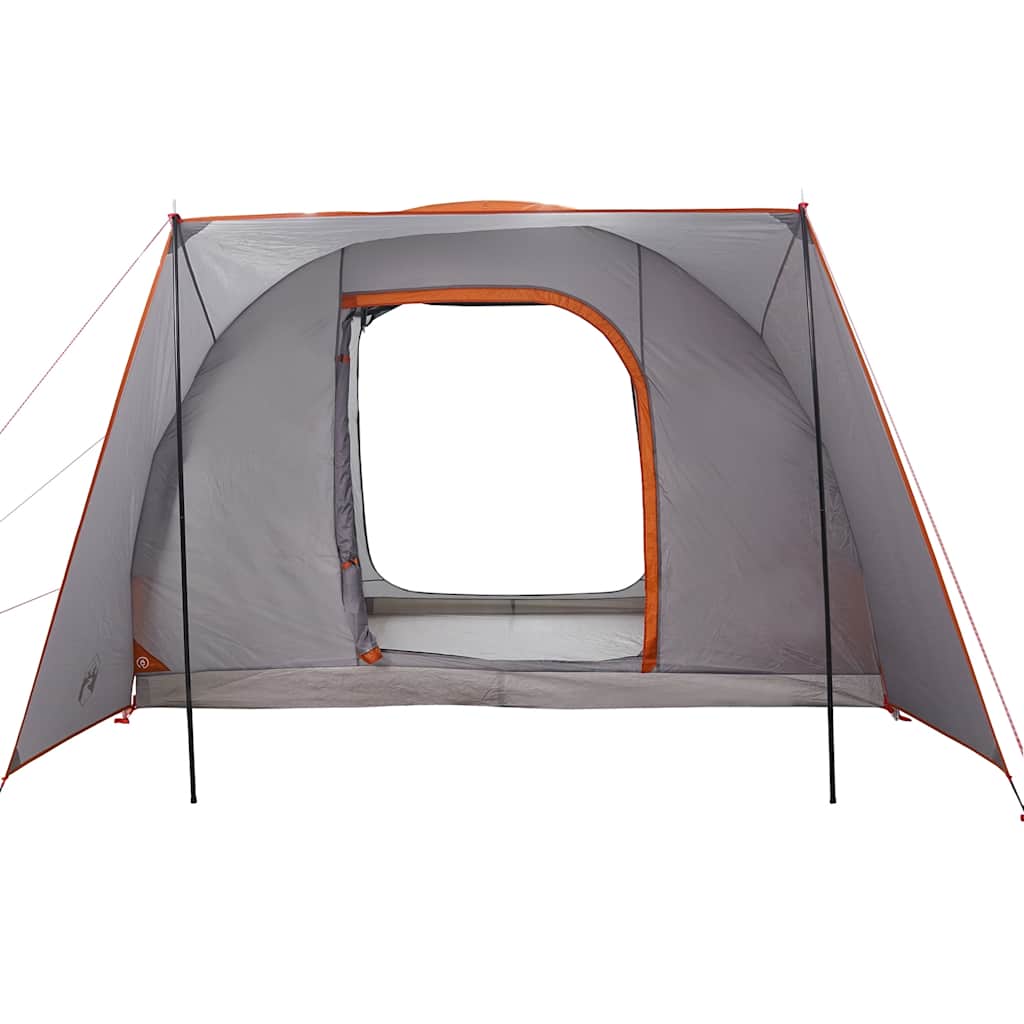 Tenda da Campeggio 2 Persone Grigio e Arancione Impermeabile